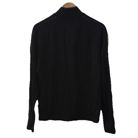 Hugo Boss Piceno 01 Mock Neck Snap Sweater Dark Navy Cotton Regular Fit M - Picture 2 of 9